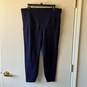 GAP Fit Maternity Leggings Size Large Regular GUC Navy